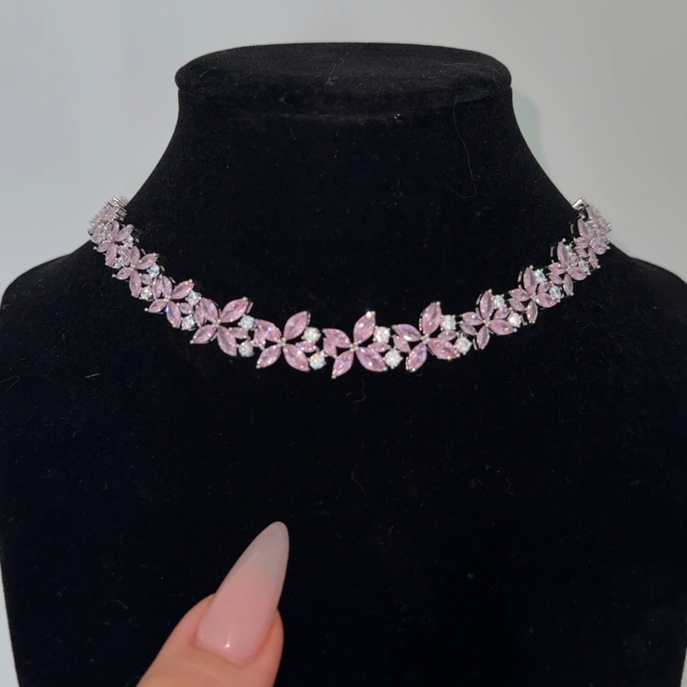 Pink Diamond Choker Necklace